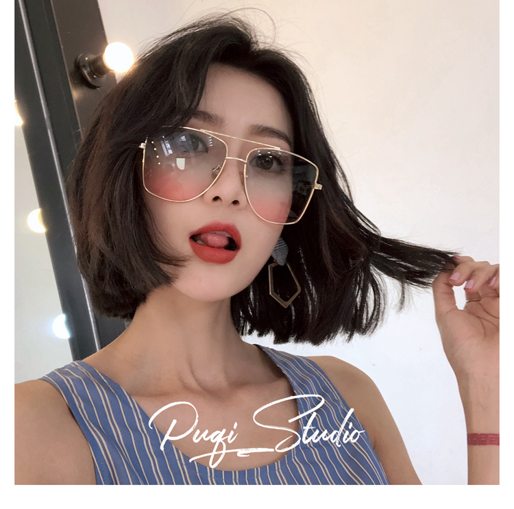 2018 mới lớn hộp nam nữ đa năng mặt vuông du lịch bên bờ biển ánh sáng kính râm nhiều màu kính râm kính rayban nữ