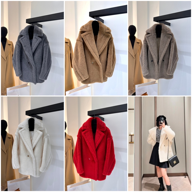 M Brand 801 Model Teddy Bear High-End Shenzhen Fashion Show Style Teddy Bear Short Coat Loose-Fitting Coat for Women M Brand 801 Model Teddy Bear High-End Shenzhen Fashion Show Style Teddy Bear Short Coat Loose-Fitting Coat for Women