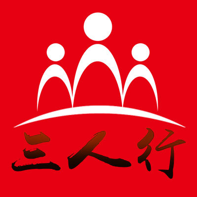 三人行车品店的LOGO