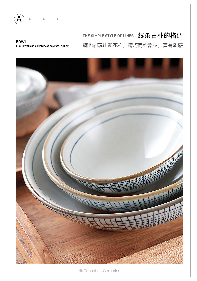 Three ceramic Japanese large soup bowl with rainbow such to use individual shallow bowl bowl rainbow such use characteristic ltd. tableware