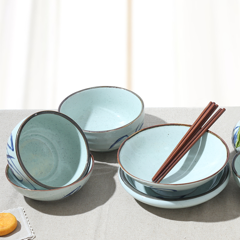 Three ceramic Japanese ramen rainbow such to use individual household large creative such as soup bowl dedicated to eat large bowl of noodles bowl