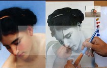 Classical Oil Painting Multilayer Hood Dye Painting Method Teaching Video Oil Painting Characters Video Tutorial Realistic Oil Painting White Hood Dyeing