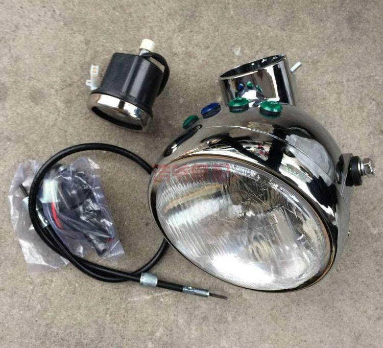 Jialing 70 locomotive modified headlight assembly golden boy little monkey retro motorcycle modified headlight instrument shell