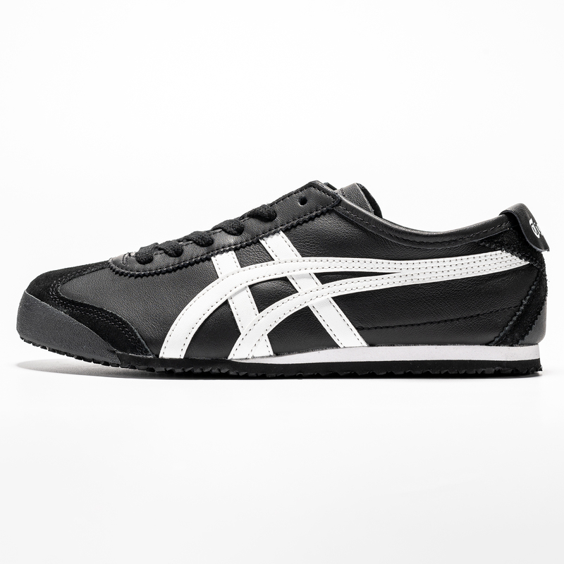 Onitsukatiger Mexico66 Black Leather Casual Shoes for Men and Women 1183C102-001