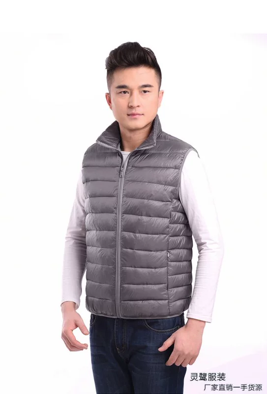 Thanh niên mùa thu và mùa đông xuống quần áo vest nam mùa đông Quần áo cotton trung niên và tuổi già cộng với phân bón để tăng vest bông áo ba lỗ nam tập gym