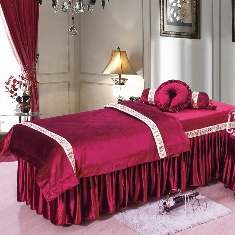 Beauty bed cover bốn bộ Ý mua khăn trải giường spa