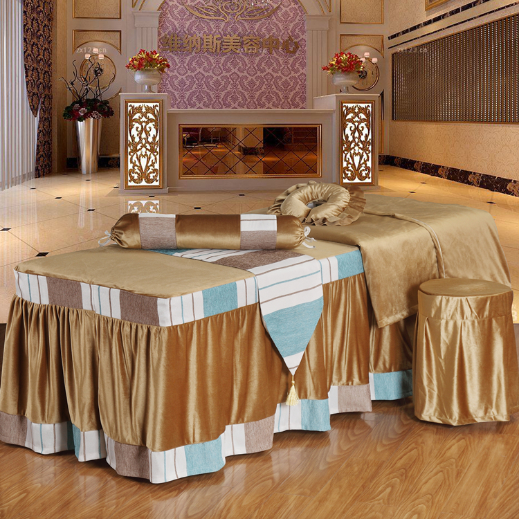 Bộ đồ giường đẹp bốn mảnh bộ nhung Ý massage massage massage Bộ đồ giường spa thẩm mỹ viện đặc biệt ga trải giường nối mi