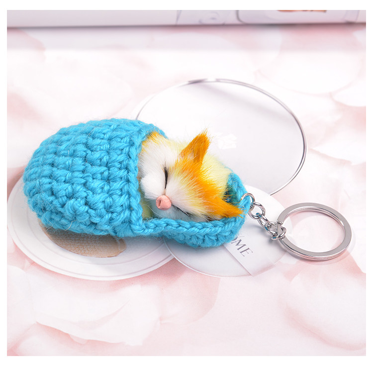 Sleeping Cat Keychain