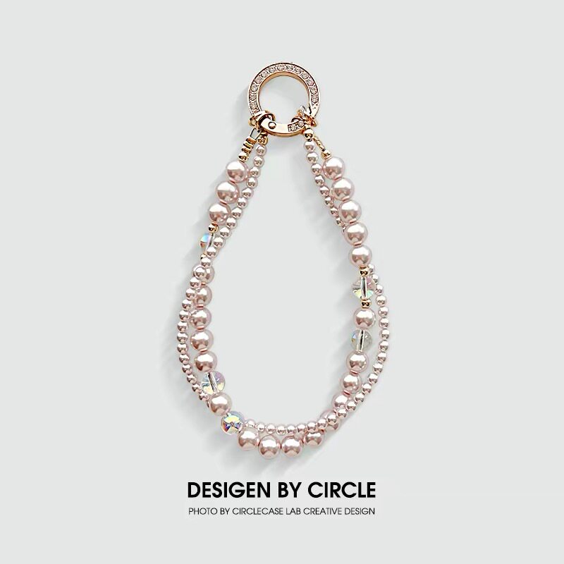 Manta Rose Shiga Pearl Phone/Camera Chain - Niche High-End Luxury Pearl Double Chain Pad Cord Jewelry - New Arrival