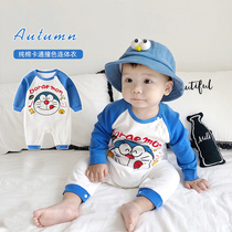 Baby autumn clothes climbing clothes for men and women Spring and autumn clothes Harvest newborn one-piece clothes baby clothes bag fart clothes