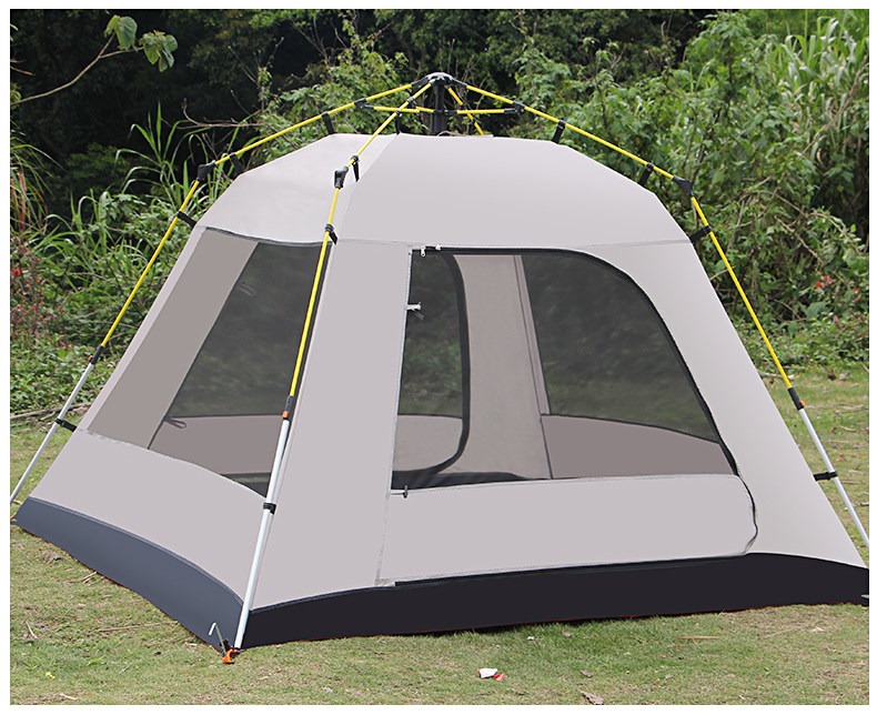 Outdoor tent camping thickened rainstorm automatic quick opening 3-4 people one room one hall self-driving aluminum alloy