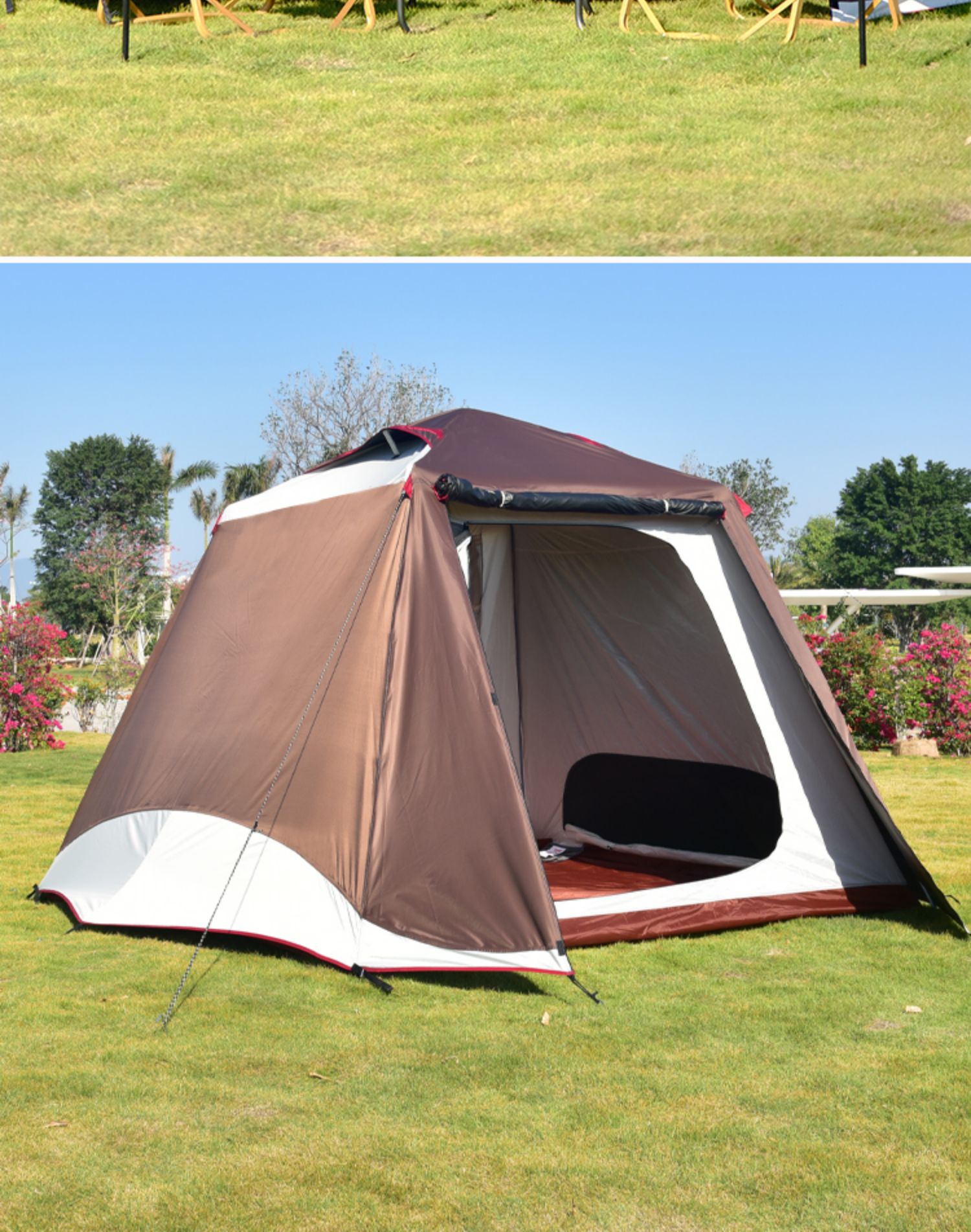 Tent Outdoor 3-4 People Automatic Black Glue Family Thickened Sunshade Camping Rainproof Outdoor Exquisite Camping Equipment
