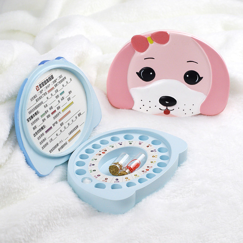 Children's deciduous tooth commemorative box girl boy baby replacement tooth collection box to save Korean zodiac teeth