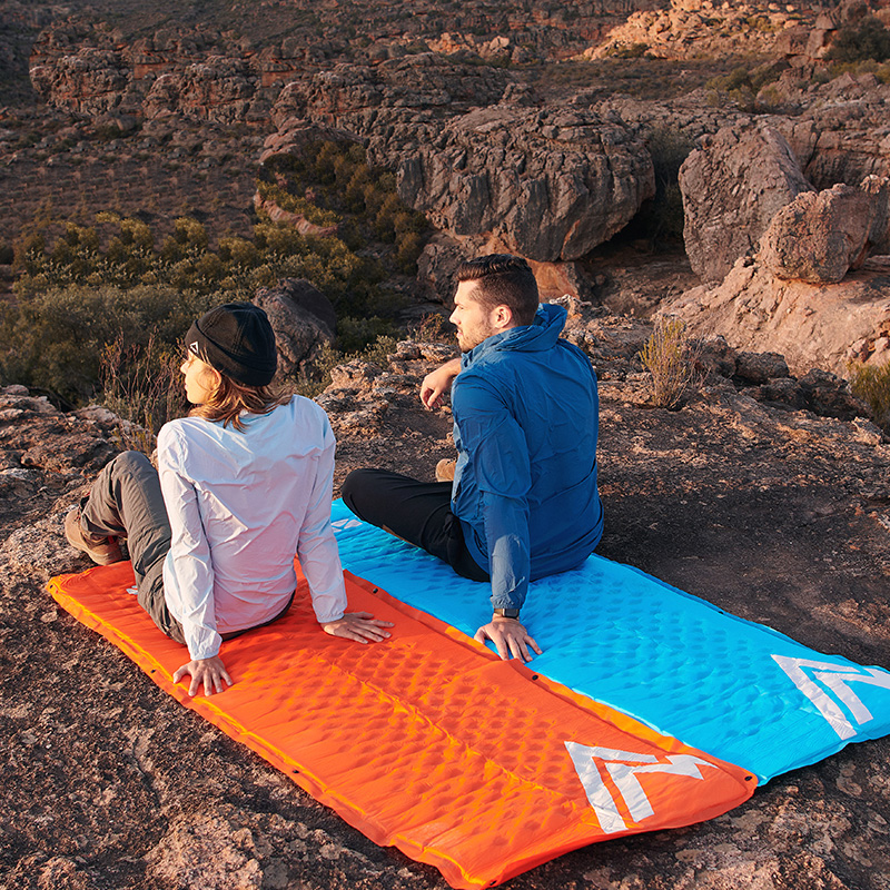Pastoral Flute Equipped Wild Camping Single Thickening of Spliced Outdoor automatic inflatable anti-damp cushion Cold Mountain 195S new