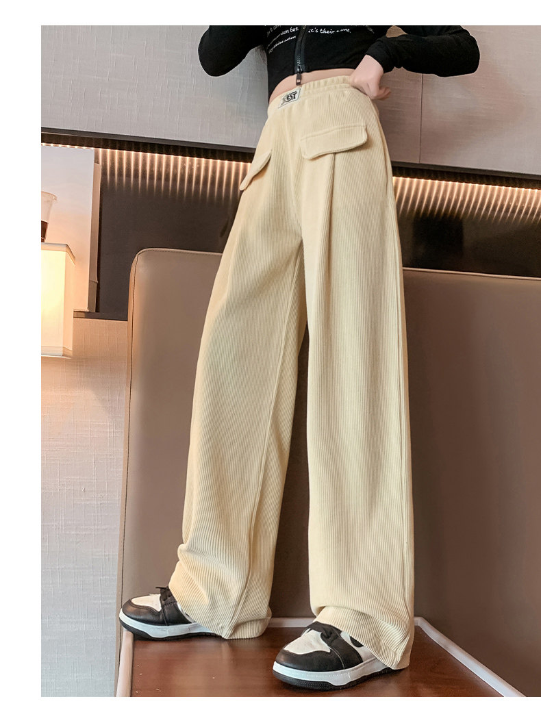 Осенние детские штаны, коллекция 2023, подходят для подростков, свободный прямой крой Kaida 