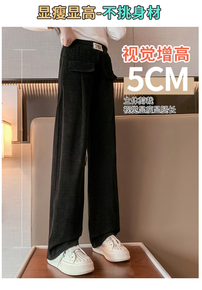 Осенние детские штаны, коллекция 2023, подходят для подростков, свободный прямой крой Kaida 