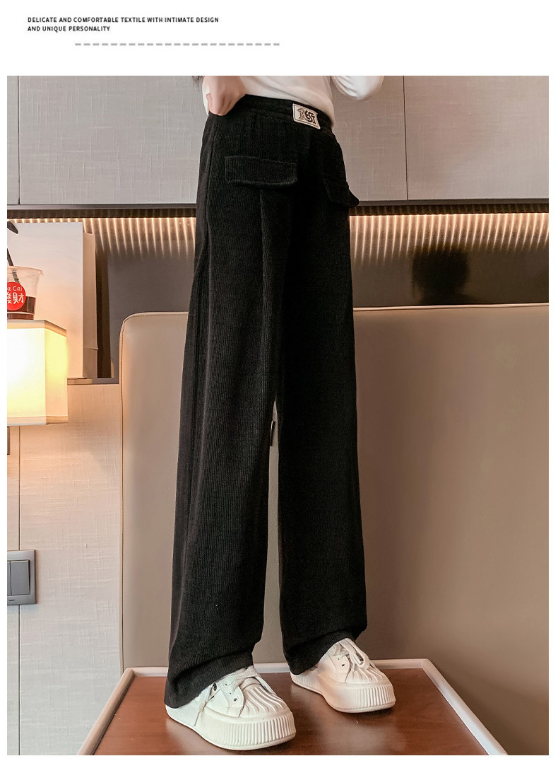 Осенние детские штаны, коллекция 2023, подходят для подростков, свободный прямой крой Kaida 