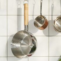 Man food slow language hammer grain stainless steel snow pan three layer pot body 316 stainless steel Japanese milk pot cooking porridge with lid