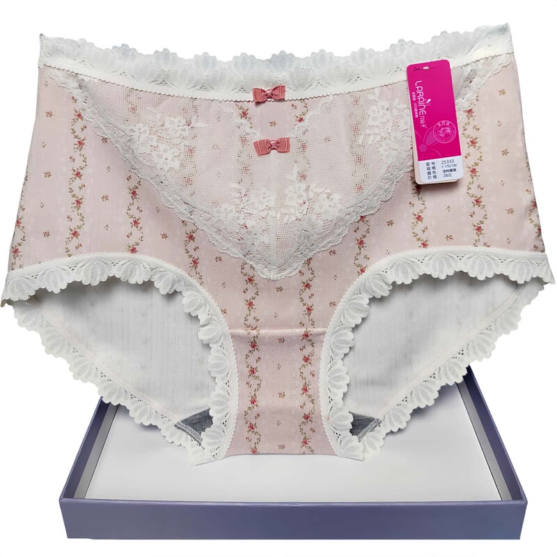 Flower Fairy Women's Underwear 25333 High Waist Lace Trim 25335 Floral Recycled Fiber Cotton Hip-Hugging Jacquard Flower Fairy Women's Underwear 25333 High Waist Lace Trim 25335 Floral Recycled Fiber Cotton Hip-Hugging Jacquard