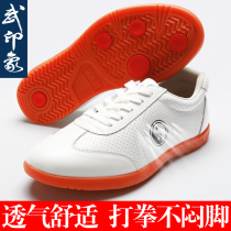 Wu impression Tai Chi shoes womens summer soft cowhide beef tendon bottom Tai Chi practice shoes Mens leather breathable Tai Chi sneakers