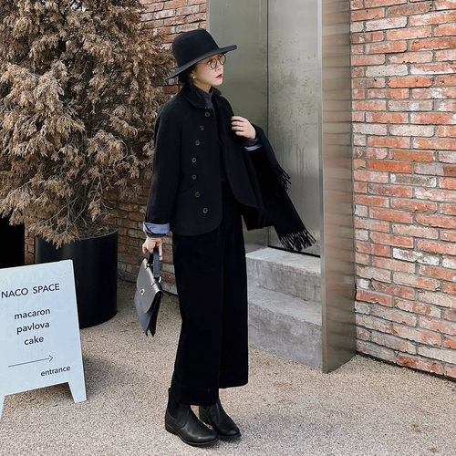 莉贝琳 Японские вельветовые весенние штаны, джинсы с начесом, свободный крой