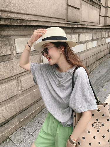 Хлопковая летняя тонкая футболка, оверсайз, коллекция 2021, короткий рукав