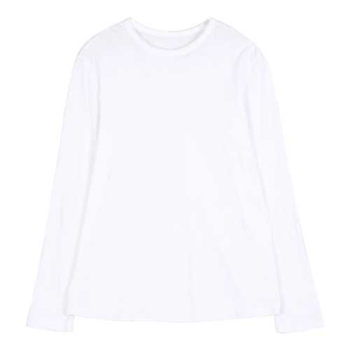 Футболка, весенний белый лонгслив, цветная рубашка, круглый воротник