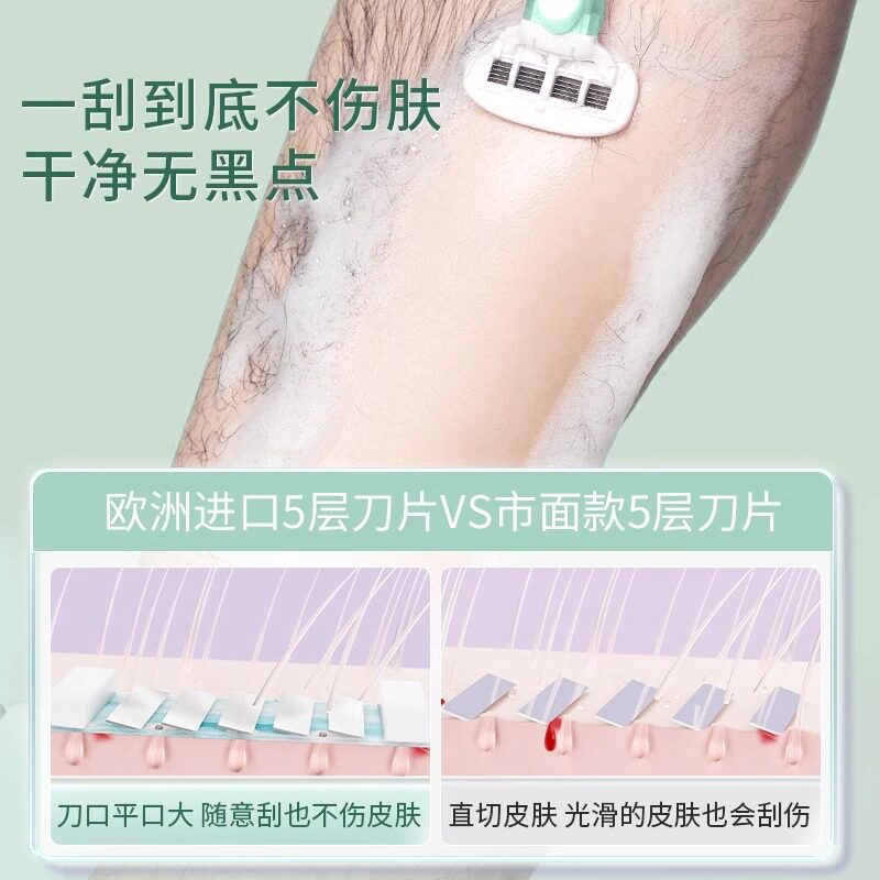 剃毛刀测评实录：惠爽刮毛刀，到底能不能“剃得干净又不伤肤”？_化妆_淘宝美妆网