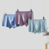 Quần lót nam đơn hộp thanh niên nam đồ lót lụa băng liền mạch boyshort quần rắn màu thoáng khí quần mỏng quan lot  nu trung nien Võ sĩ quyền Anh