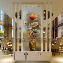 Cabinet glass screen partition Art glass entrance carved glass double-sided translucent size custom 10 cm tempered