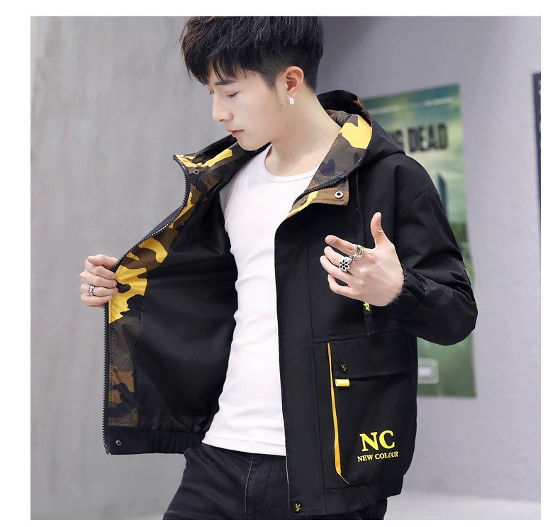Áo khoác nam 2019 phiên bản Hàn Quốc mới của xu hướng xuân hè công cụ phổ biến dụng cụ áo sơ mi thủy triều thu đông - Áo khoác đôi áo khoác nam