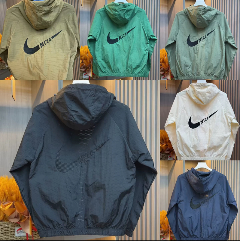 6058 New Summer Thin Material Quick-Drying Mesh Anti-Sun Clothing Hooded Fashion Versatile Casual Top Jacket