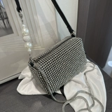 Летняя сумка через плечо, портативная сумка на одно плечо, сумка подмышку, сумка для еды, инкрустировано бриллиантами