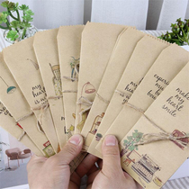 Kraft Paper Small Fresh Light Elegant Envelope 5 Dress 85 * 195mm Student Letter Paper Envelope Kraft Paper Envelope Art Small Youth Envelope Company Event Card Packaging Envelope