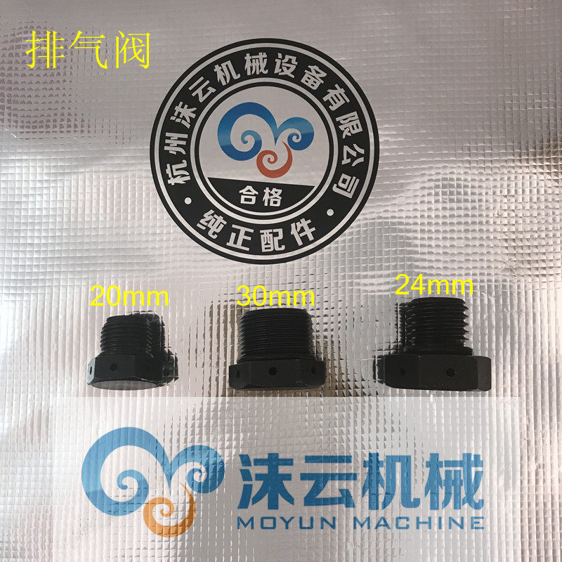 Excavator hydraulic breaker accessories gun head special exhaust valve 2 cm 3 cm screw valve delivery seal ring