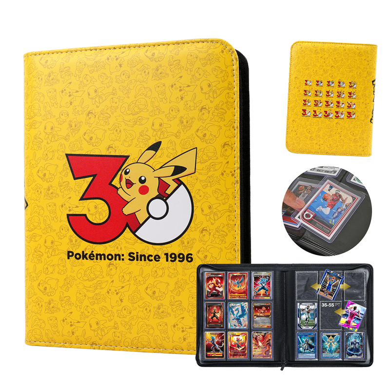 Pokémon 35Pt Card Holder Album 30Th Anniversary High-End Zipper Pokémon Card Storage Album Card Collection Album