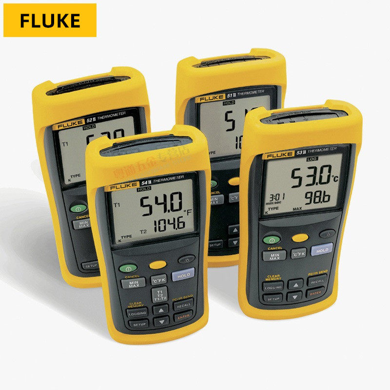 Fluke Fluke 51-2 Contact-type Digital 52-2 Windometer-II Dual Channel 53-2 Temperature Table 54-2B