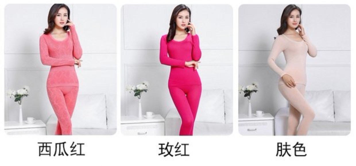 Quần áo bó sát của phụ nữ quần áo mùa thu cotton quần dài quần dài của phụ nữ đất phù hợp với đồ lót nhiệt cô gái quần áo bó sát bộ đồ ngủ