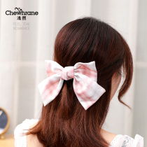 Net red hair card female summer head hairclip bow headdress one-word clip hairclip back clip cute simple simple