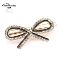 Shallow rhinestone bow hairclip side female edge clip decoration bbclip short hair girl bangs clip girl cute