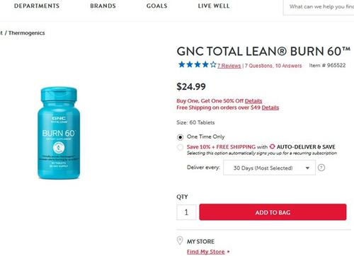 Связанный анти -counterfeit america jeiananxi gnc burn60 таблетки гуарана 60 капсул контрольный вес