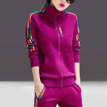 Spring and autumn 361 sportswear suit womens cotton casual clothes Jordano jacket sweater womens two-piece large size