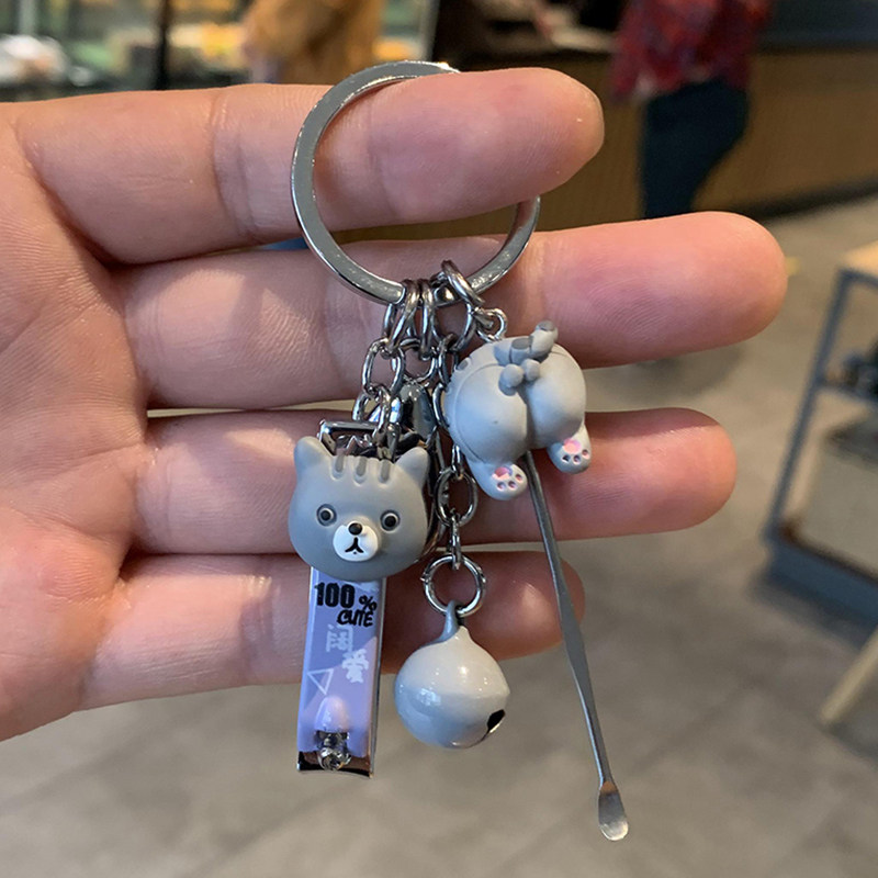 Cartoon animal nail clippers ear scoop keychain pendant nail clippers nail clippers home personal cleaning gadgets