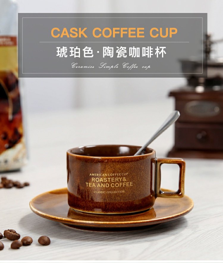 Tiếng Anh buổi chiều teacup xương Trung Quốc cốc cà phê nhỏ châu Âu với bộ bát đĩa hộ gia đình mèo cà phê bộ gốm - Cà phê bình pha cold brew