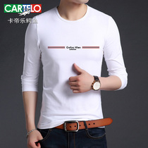 Crocodile long sleeve t shirt men pure cotton collar spring and autumn new Han edition thin clothes trend men hit the underwear