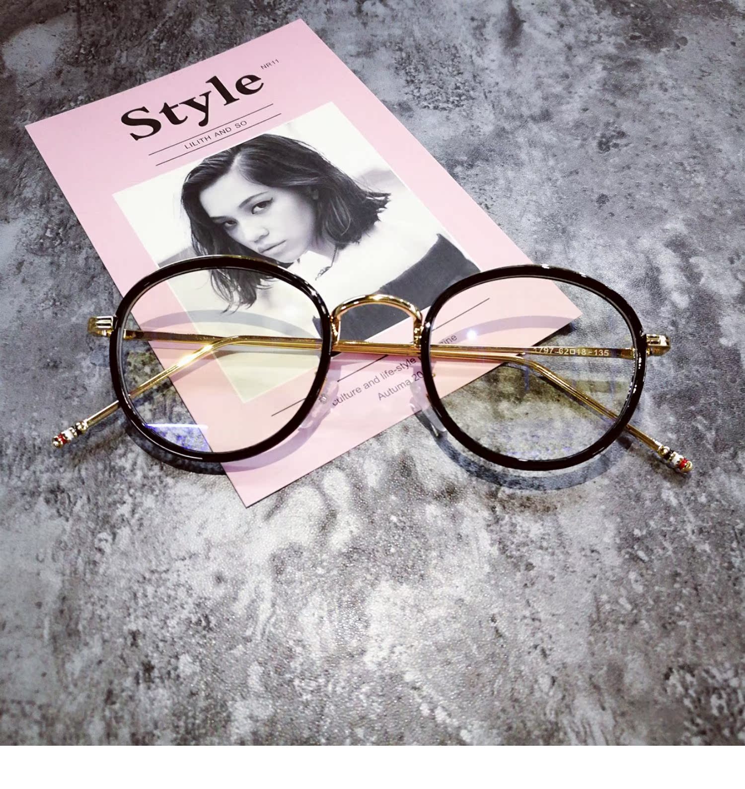 Kính nhỏ Suyan khung gọng kính retro retro nữ phiên bản Hàn Quốc của kim loại tròn gương phẳng với khung cận thị nam - Kính khung kính cận đẹp