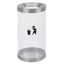 Acrylic garbage bin garbage sorting barrel round shopping mall creative garbage bin elevator entrance stairs custom garbage bin