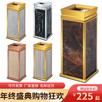 Marble trash can Hotel office building elevator entrance high grade ash bucket crown sitting on the ground ash bucket sorting garbage