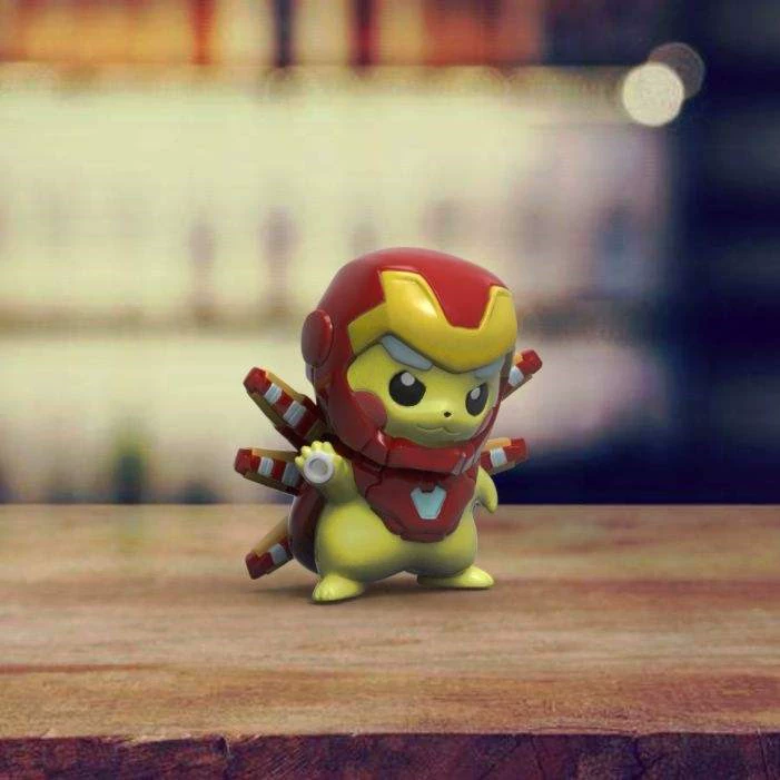 Avengers Pikachu Thunder Gods Đội Iron Man Trang trí xe Marvel Trang trí xe hơi - Trang trí nội thất