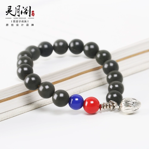 灵月阁 Четки бодхи, четки из круглых бусин, браслет подходит для мужчин и женщин, аксессуар